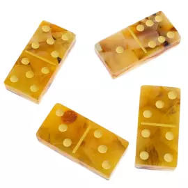 Домино из янтаря "Классика" в шкатулке