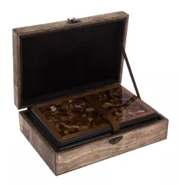 Домино из янтаря "Классика" в шкатулке