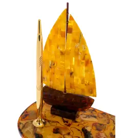 Настольный набор из янтаря "Венеция" с ручками