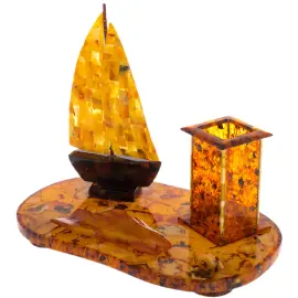 Настольный набор из янтаря "Венеция"