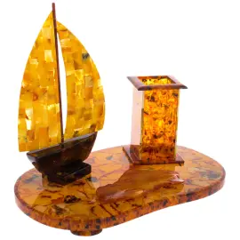 Настольный набор из янтаря "Венеция"
