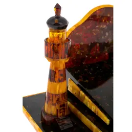 Настольный набор из янтаря "Император. Маяк"