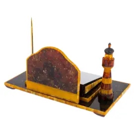 Настольный набор из янтаря "Император. Маяк"