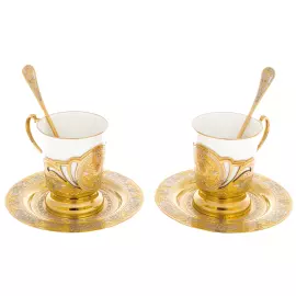 Flower coffee set for 2 persons, Zlatoust