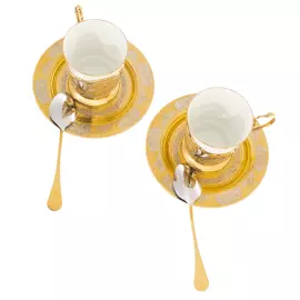 Flower coffee set for 2 persons, Zlatoust