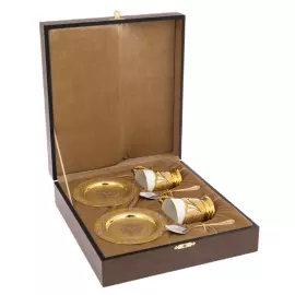 Flower coffee set for 2 persons, Zlatoust