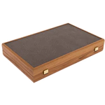 Backgammon made of eco-leather and wood "Manopoulos" grey