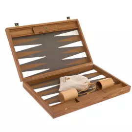 Нарды из экокожи и дерева "Manopoulos" серые