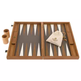 Нарды из экокожи и дерева "Manopoulos" серые