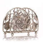 Napkin holder made of nickel silver "Magnolia"