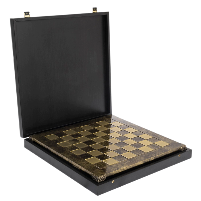 Laminated wood chess set "Greco-Roman period" brown