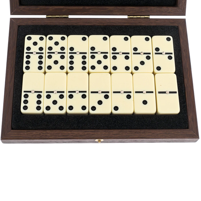 Domino "Manopoulos" in a crocodile eco-leather case