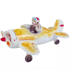 Porcelain Christmas tree toy "Airplane I-16"
