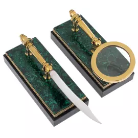 Malachite desk set "Horse" Zlatoust