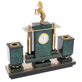 Malachite desk set "Horse" Zlatoust