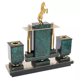 Malachite desk set "Horse" Zlatoust