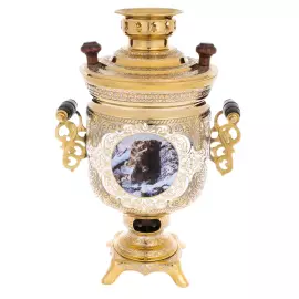 Самовар "Схватка медведя" Златоуст