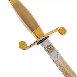 Кортик сувенирный "Морской. Герб РФ" светлая рукоять, Златоуст