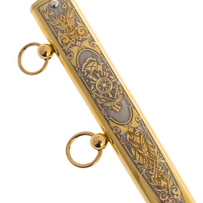 Souvenir dirk "Marine. Coat of Arms of the Russian Federation" light handle, Zlatoust