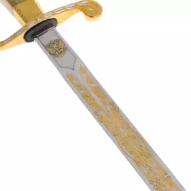 Кортик сувенирный "Морской. Герб РФ" светлая рукоять, Златоуст