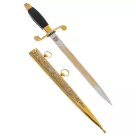 Кортик сувенирный "Морской. Герб РФ" тёмная рукоять, Златоуст