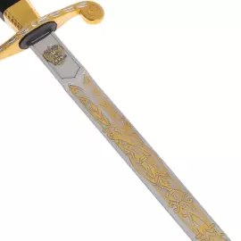 Кортик сувенирный "Морской. Герб РФ" тёмная рукоять, Златоуст