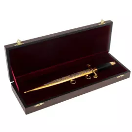 Кортик сувенирный "Морской. Герб РФ" тёмная рукоять, Златоуст