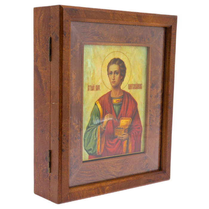 Icon on natural mother-of-pearl "Saint Panteleimon" in Kyoto