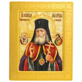 Икона на натуральном перламутре "Лука Крымский"