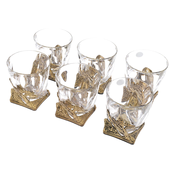 A set of glasses for whiskey "Hunting deer" for 6 people, in a gift box