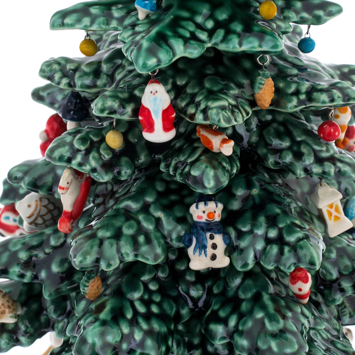 New Year's tree made of porcelain "Forest Orchestra" green