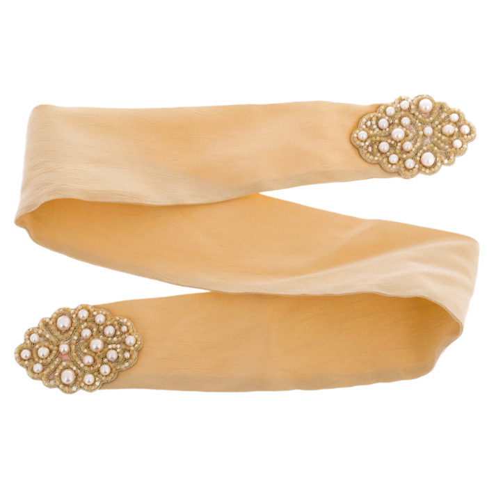 Exclusive author's braid "Russian pattern" beige