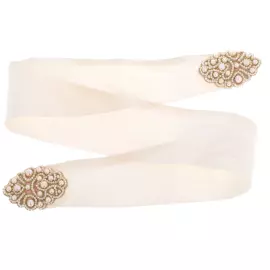 Эксклюзивный авторский косник "Русский узор" белый