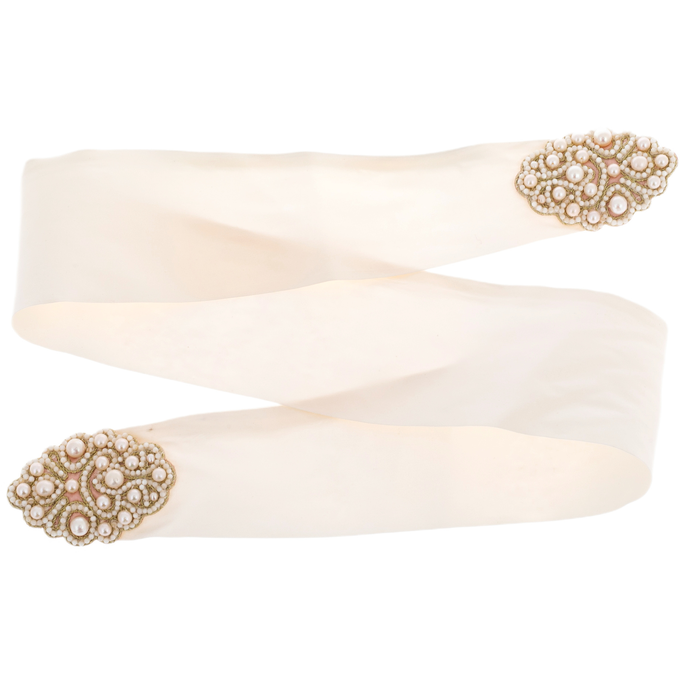Exclusive author's kosnik "Russian pattern" white