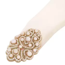 Эксклюзивный авторский косник "Русский узор" белый