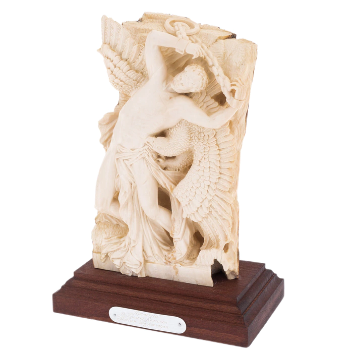 Mammoth tusk sculpture "Prometheus"