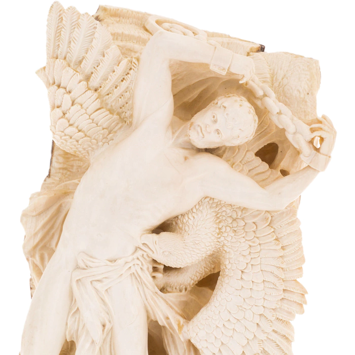 Mammoth tusk sculpture "Prometheus"