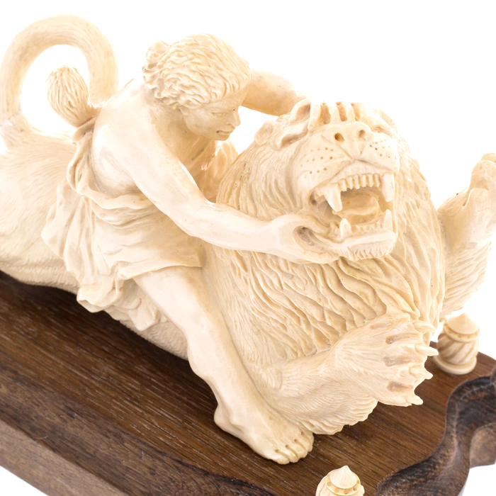 Sculpture of a mammoth tusk "David"