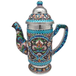 Silver coffee pot "Festive" finish