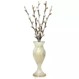 Композиция ювелирная "Серебряная верба" в вазе из оникса