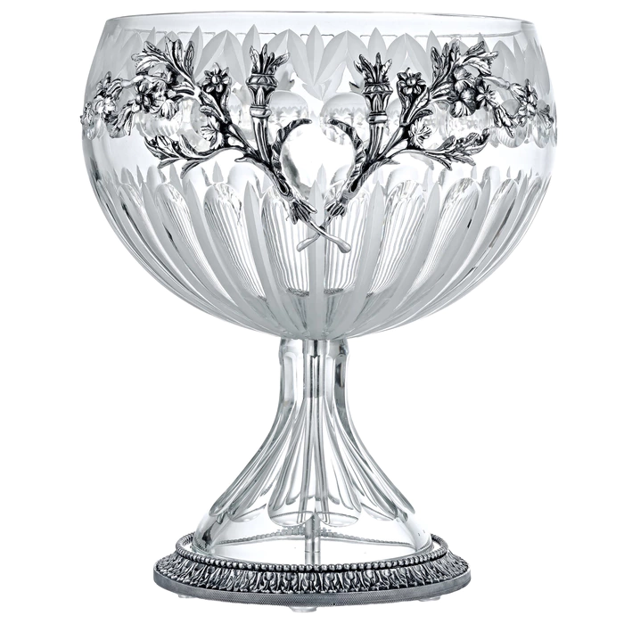 Rim crystal bowl-vase