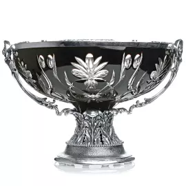 Чаша из черно-прозрачного хрусталя "Арабеск"
