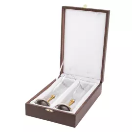 Набор бокалов для шампанского "Виноград" на 2 персоны, Златоуст