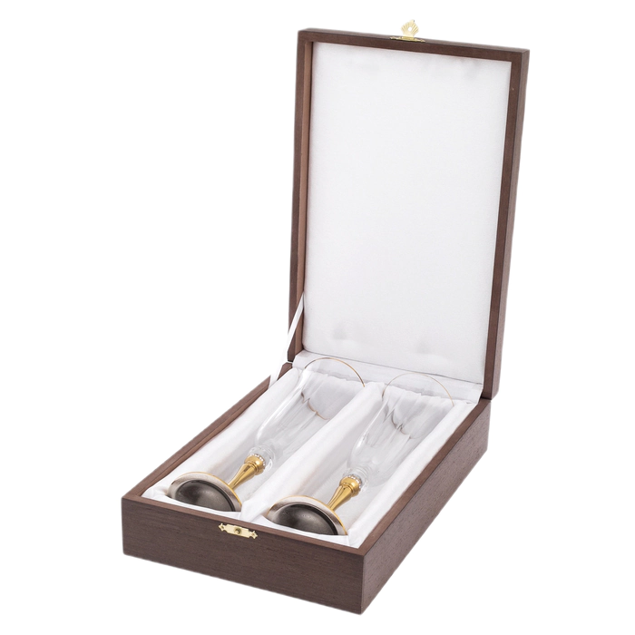 Set of champagne glasses "Grapes" for 2 persons, Zlatoust