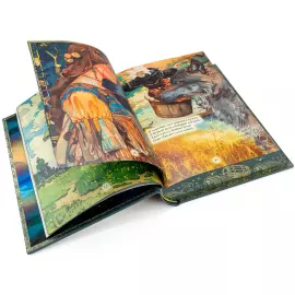 Книга в кожаном переплете "Сборник сказок А. С. Пушкина"