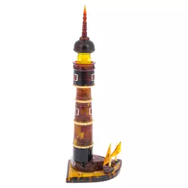 Сувенир из янтаря "Маяк" со шпилем