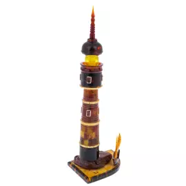 Сувенир из янтаря "Маяк" со шпилем