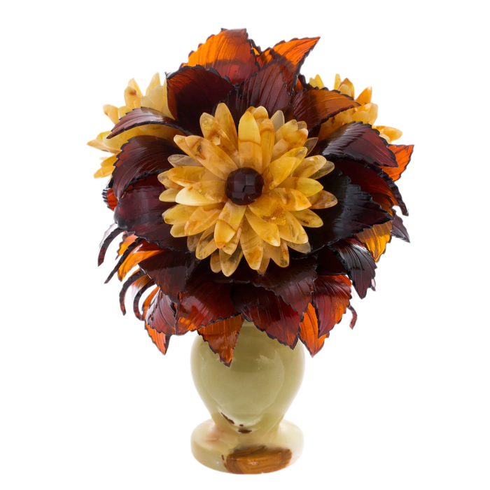 Souvenir of amber and onyx "Spring bouquet"