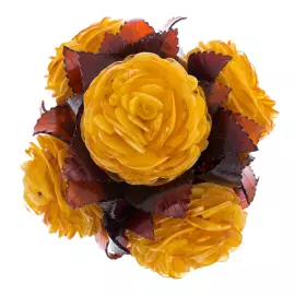 Souvenir of amber and onyx "Bouquet of flowers"