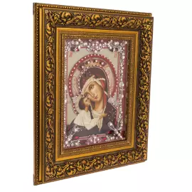 Икона масляная "Богородица Игоревская" с сусальным золочением